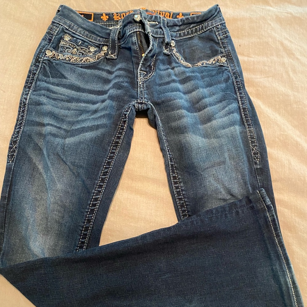 **Short Inseam** 25x29 Medium dark wash